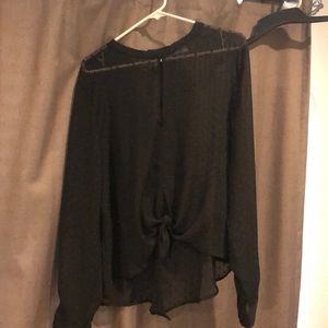 Black blouse with a open back! New with tags